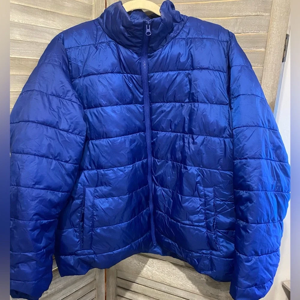 NORDSTROM brand Rich Royal Blue Puffer jacket. Size XL Lightweight Cozy warm - Picture 1 of 6